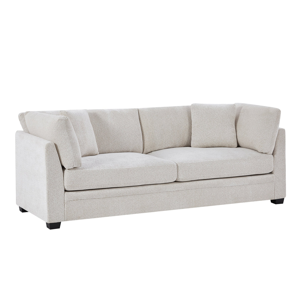 83.5" Modern Flared Arms Sofa (Beige), photo 2 of 10