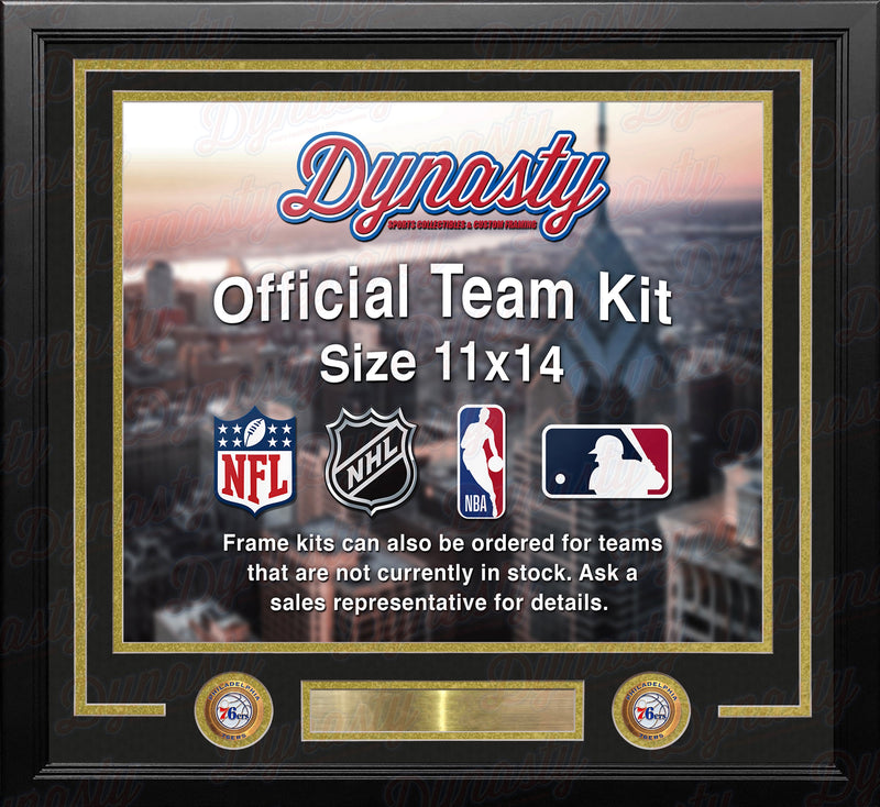 Philadelphia 76ers Throwback Custom NBA Basketball 11x14 Picture Frame Kit (Multiple Colors)
