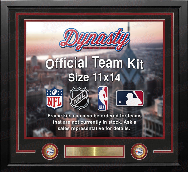Philadelphia 76ers Throwback Custom NBA Basketball 11x14 Picture Frame Kit (Multiple Colors)