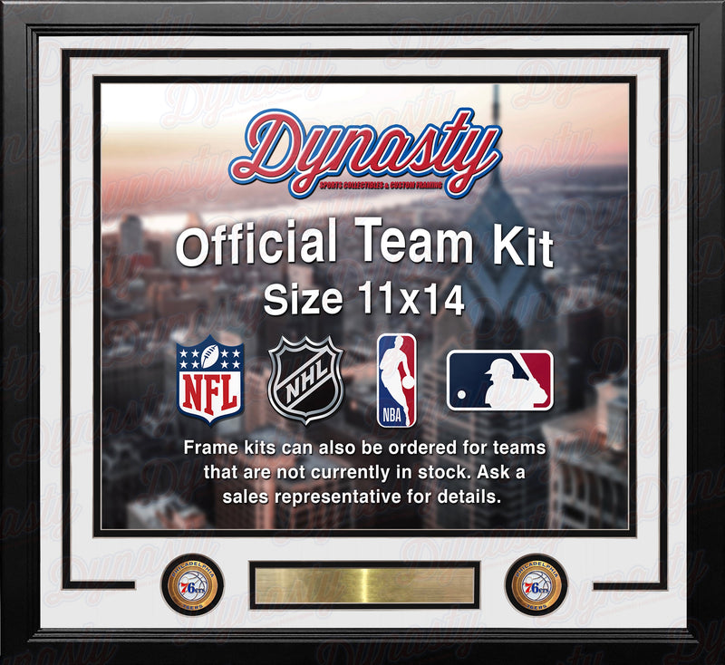 Philadelphia 76ers Throwback Custom NBA Basketball 11x14 Picture Frame Kit (Multiple Colors)