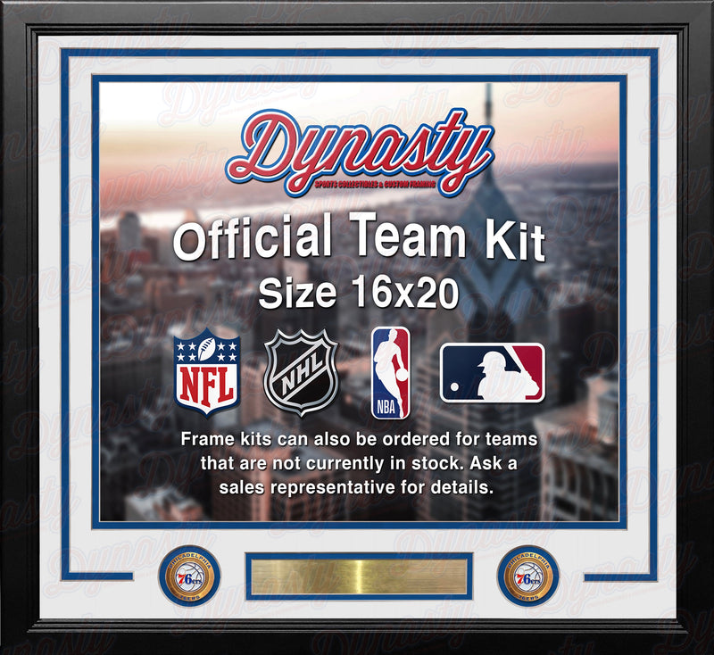Philadelphia 76ers Custom NBA Basketball 16x20 Picture Frame Kit (Multiple Colors)