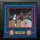 Ben Simmons Great From Above Autographed Philadelphia 76ers 16x28 Framed Acrylic Display - 25/125