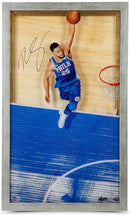 Ben Simmons Great From Above Autographed Philadelphia 76ers 16x28 Framed Acrylic Display - 25/125
