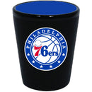 Philadelphia 76ers Matte Black/Inner Color Shot Glass by Dynasty Sports & Framing