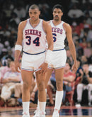 Charles Barkley & Julius Erving in Action Philadelphia 76ers 8" x 10" Basketball Photo by Dynasty Sports & Framing