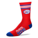 Philadelphia 76ers Men's 4 Stripe Deuce Socks by Dynasty Sports & Framing
