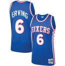 Julius Erving Philadelphia 76ers Mitchell & Ness 1976-77 Hardwood Classics Royal Blue Swingman Jersey