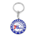 Philadelphia 76ers Metal Logo Keychain by Dynasty Sports & Framing
