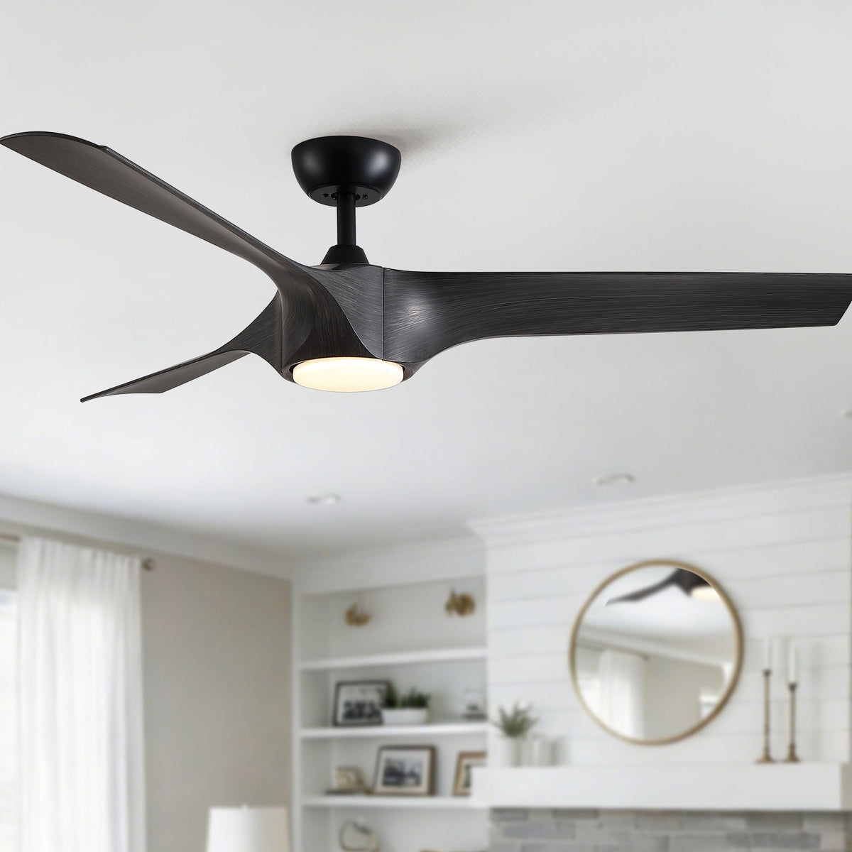 Reversible Quiet Motor Ceiling Fan Light With ABS Blades, photo 6 of 8