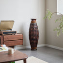 Hand Woven Bamboo Floor Vase, Decorative Accent For Living Room - Acacia Wood by HouseOfZazla