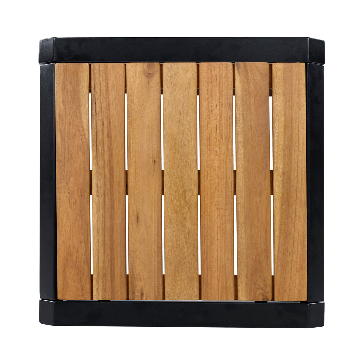Outdoor Side Table with Teak Wood Top, photo 8 of 9