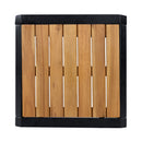 Outdoor Side Table with Teak Wood Top