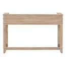 4-piece Dining Bar Table Set with 3 Upholstered Stools, Multifunctional Dining Table with 3 Drawers (Natural Wood Wash)