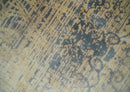 7.6x9x10 Charcoal and Gold Modern Ikat Design Handmade Art Silk Area Rug by The Rug Decor