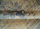 7.6x9x10 Charcoal and Gold Modern Ikat Design Handmade Art Silk Area Rug by The Rug Decor