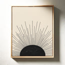 Minimal Black Sunburst Rising