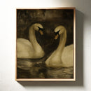 Two Swans in Quiet Reflection