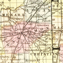 Vintage Map of Illinois 1857