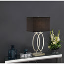 Rectangular Shade Accent Lamp With 3 Way Switch - Silver by HouseOfZazla