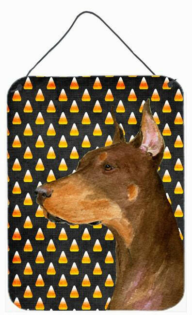 Doberman Candy Corn Halloween Portrait Wall or Door Hanging Prints