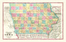 Vintage Map of Iowa 1855