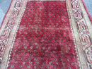 3'7"X 10' Antique Handmade India Oriental Paisley Wool Runner Rug Vegy
