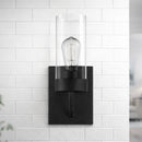 Zephyr - Single Light Sconce - Black / Clear by HouseOfZazla