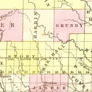 Vintage Map of Iowa 1855