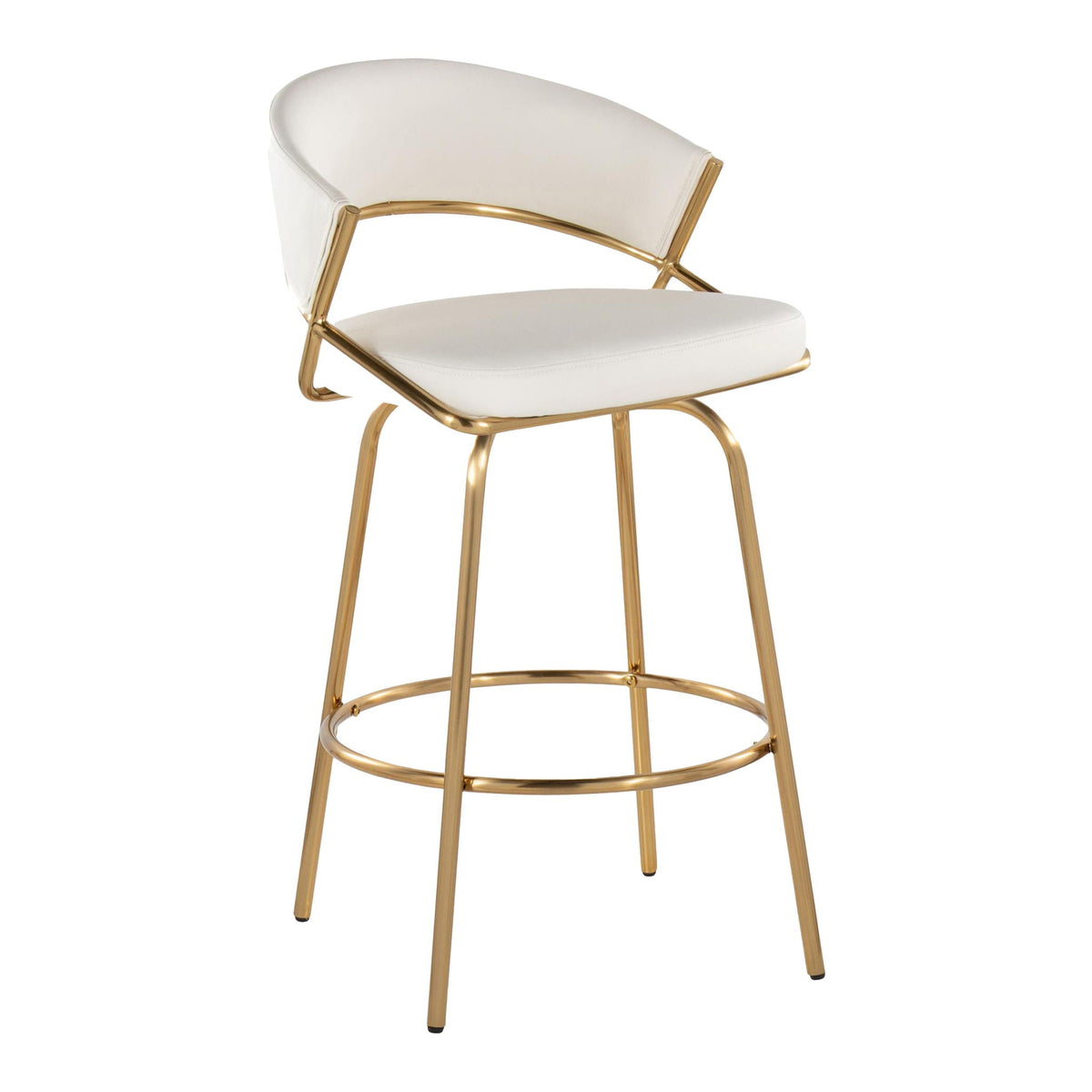 Jie - Glam Fixed Height Counter Stool (Set of 2), photo 8 of 15