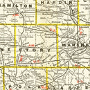 Vintage Map of Iowa 1888