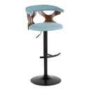 Gardenia - Contemporary Adjustable Barstool, Swivel With Rounded T Footrest (Set of 2) by HouseOfZazla