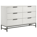 Taraval - 6 Drawer Bedroom Dresser - White by HouseOfZazla
