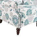Push Back Recliner Chair Upholstered With Classic Wing Back And Solid Gourd-Shaped Legs by HouseOfZazla