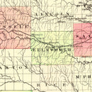 Vintage Map of Kansas 1871