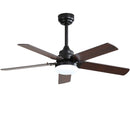 Modern Ceiling Fan With 3 Color Dimmable Light 5 Blades Remote Control Reversible Dc Motor For Bedroom - Black by Unique Piece Furniture