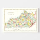 Vintage Map of Kentucky 1823