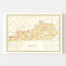 Vintage Map of Kentucky 1835