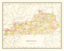 Vintage Map of Kentucky 1835