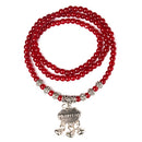 Red Agate Good Luck Beaded Bracelet