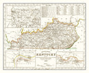 Vintage Map of Kentucky 1845