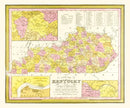 Vintage Map of Kentucky 1847