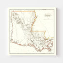 Vintage Map of Louisiana 1814