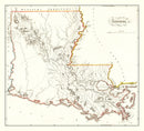 Vintage Map of Louisiana 1814