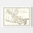 Vintage Map of Louisiana 1814