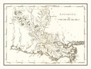 Vintage Map of Louisiana 1814