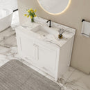 43" Bathroom Vanity, Multi Functional Cabinet - White by Unique Piece Furniture