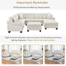 Contemporary U - Shaped Sectional Sofa With Movable Storage Ottoman by HouseOfZazla