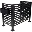 4x2 Ft Metal Air Conditioner Fence with Planter Boxes by HouseOfZazla