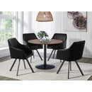 Sloped Arm Swivel Chair - Black by HouseOfZazla