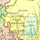 Vintage Map of Louisiana 1836